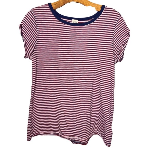 We the Free by Free People Cap-Sleeve Tee in Americana Stripes - M - Picture 2 of 4